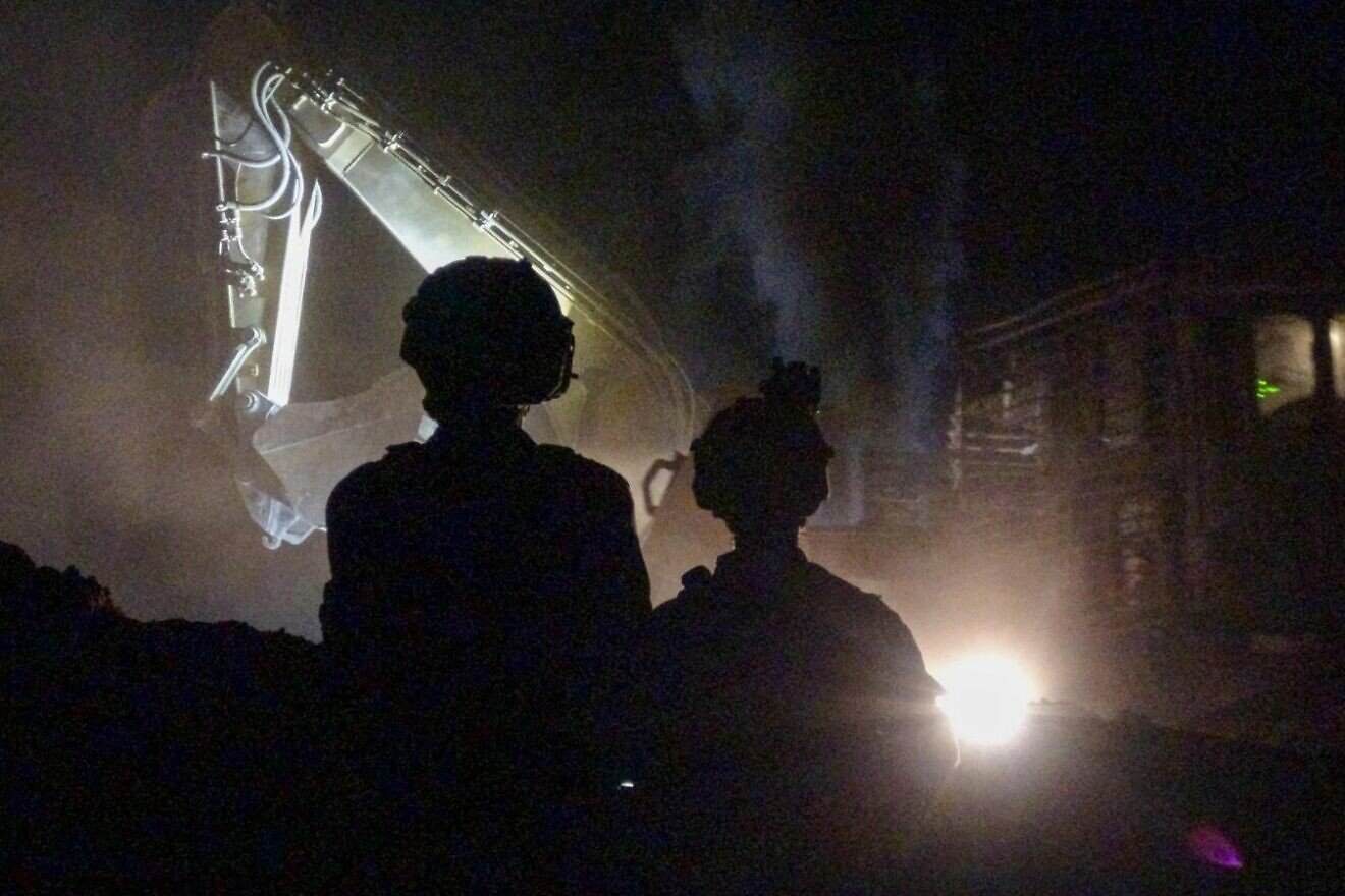Israel Defense Forces troops operating in the Gaza Strip dismantle a tunnel used by Palestinian terrorists to carry out a deadly attack during the 2014 war, June 25, 2025. Credit: IDF.