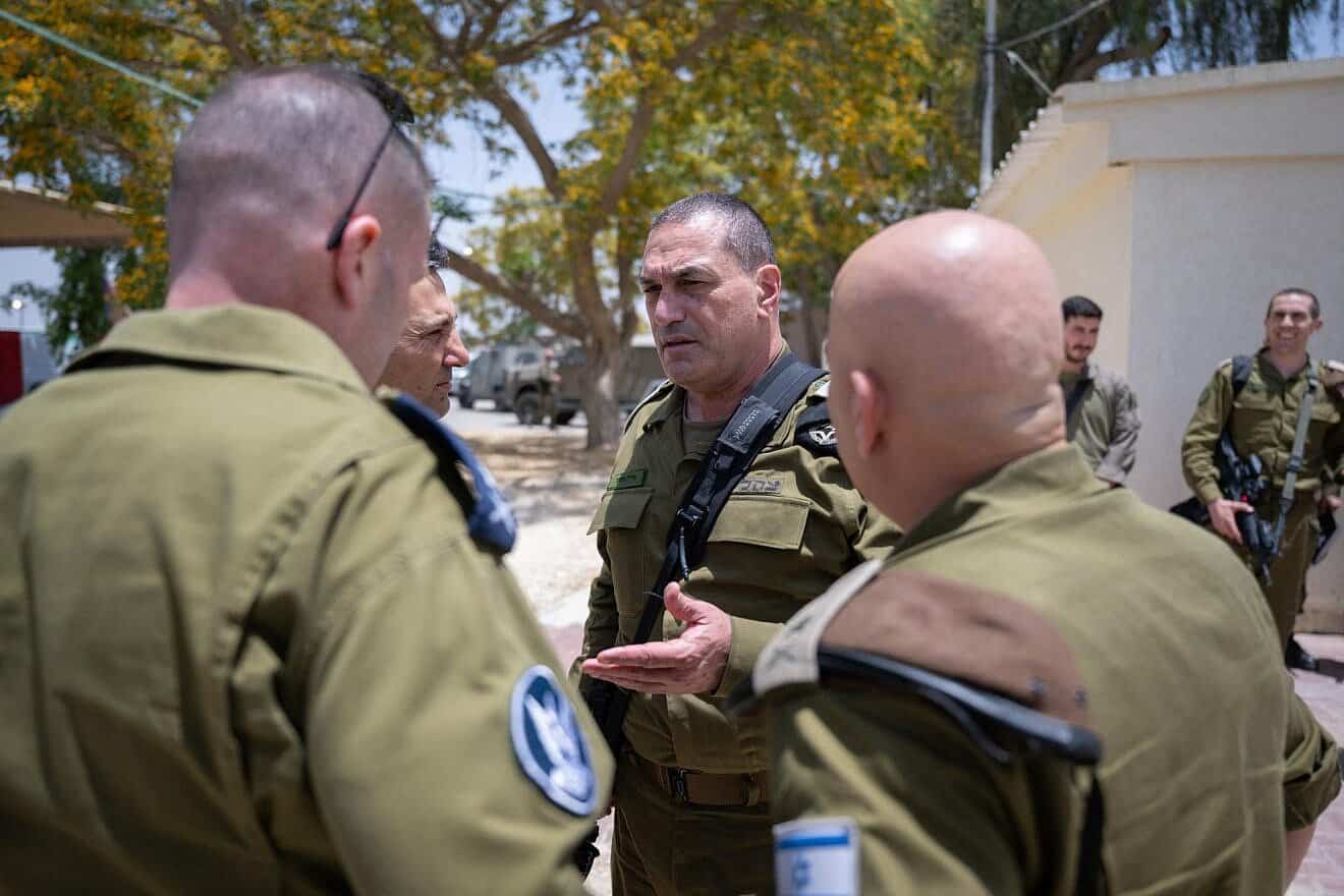 Israel Defense Forces Chief of Staff Lt. Gen. Eyal Zamir holds a situation assessment in the Gaza Strip, June 1, 2025. Credit: IDF.