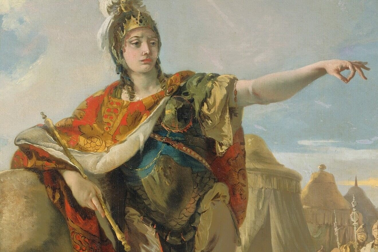 Detail of "Queen Zenobia Addressing Her Soldiers," oil on canvas, painted by Giovanni Battista Tiepolo between 1725 and 1730. Credit: Courtesy of National Gallery of Art, Washington/Samuel H. Kress Collection.