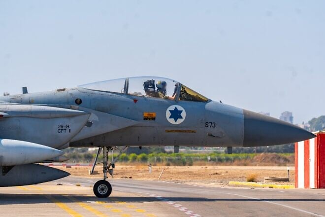 An Israeli jet prepares for a sortie in western Iran, June 17, 2025. Credit: IDF.