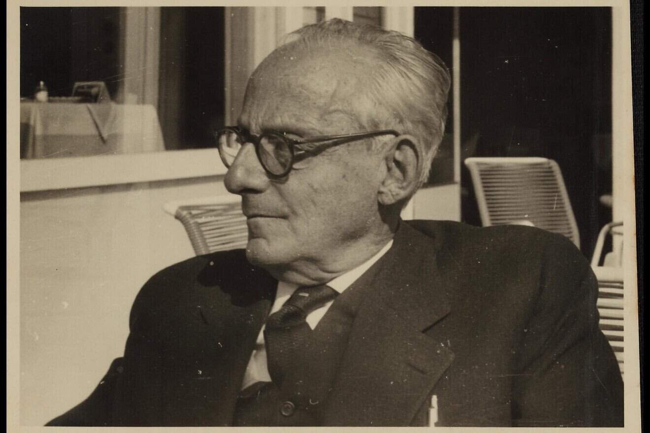 Author Max Brod in a cafe, circa 1965. Photo by Ilse Ester Hoffe/Courtesy of the Max Brod Archive at the National Library of Israel.