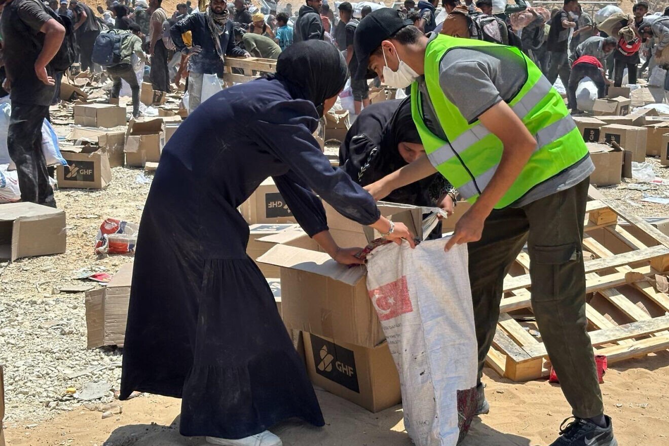 The Gaza Humanitarian Foundation delivers aid in Gaza, June 2025. Credit: GHF.