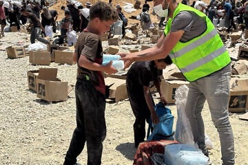 The Gaza Humanitarian Foundation delivers aid in Gaza in June 2025. Credit: GHF.