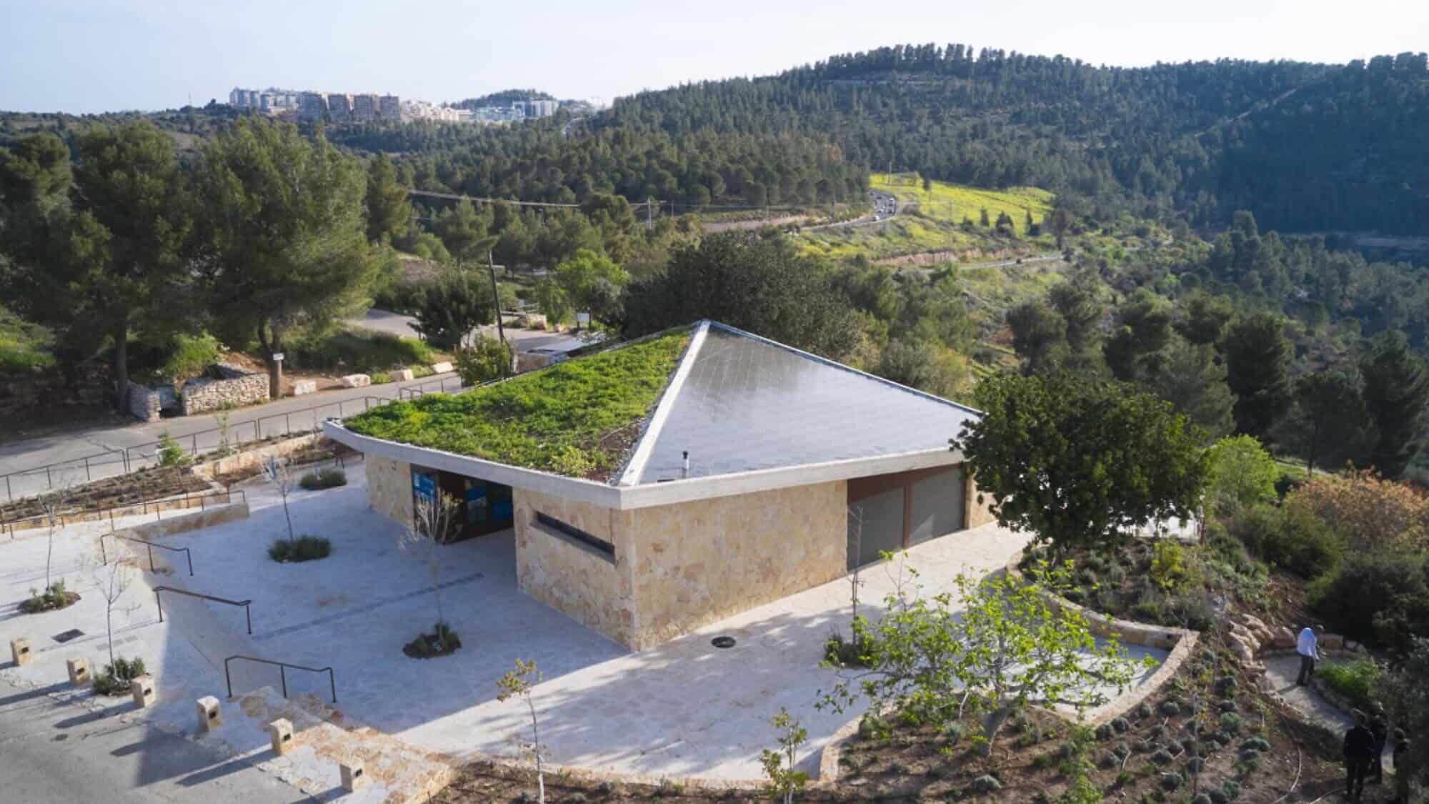 A view of the new visitor center at the Sataf Forest in the Jerusalem Hills, July 28, 2025. Photo by Lior Avitan.