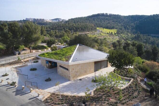 A view of the new visitor center at the Sataf Forest in the Jerusalem Hills, July 28, 2025. Photo by Lior Avitan.