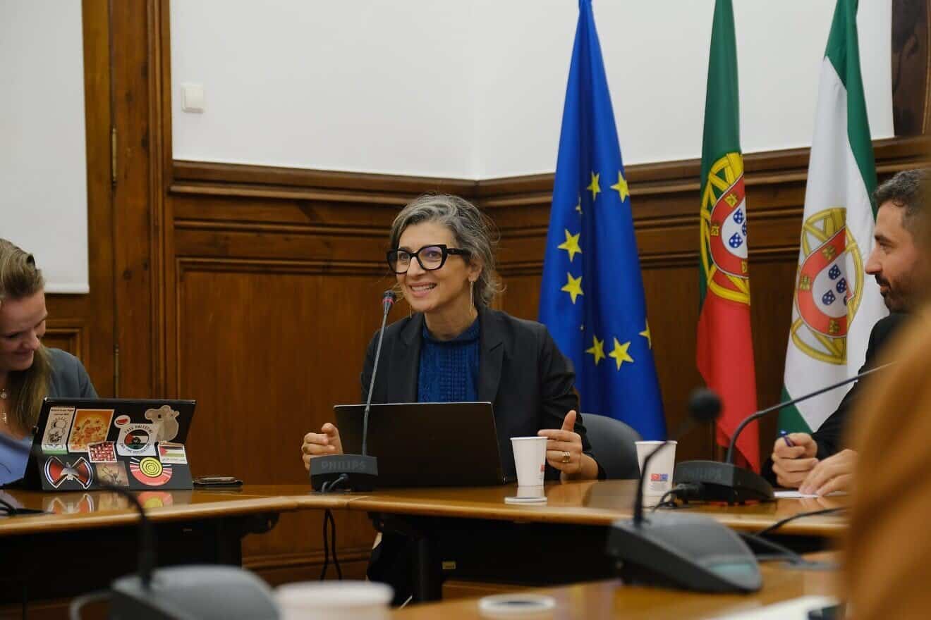 Francesca Albanese, U.N. special rapporteur for Palestinian rights, in Lisbon, Portugal, July 2024. Credit: Rafael Medeiros via Wikipedia Commons.