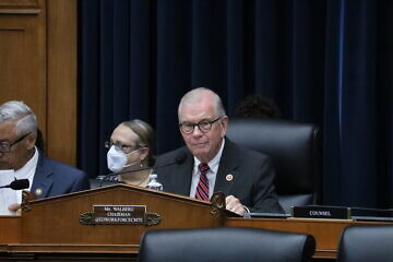 Rep. Tim Walberg (R-Mich.), chair of the House Education and Workforce Committee, during a committee hearing about antisemitism on campus with leaders from Georgetown University, City University of New York and University of California, Berkeley, July 15, 2025. Credit: Courtesy of the House Committee on Education and Workforce.