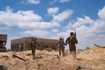 Israel Defense Forces troops operating in the Khan Yunis area of southern Gaza, July 10, 2025. Credit: IDF.