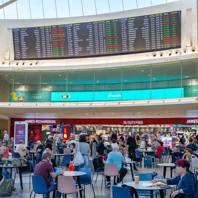 Travelers at Ben-Gurion International Airport, May 13, 2025. Photo by Nati Shohat/Flash90.