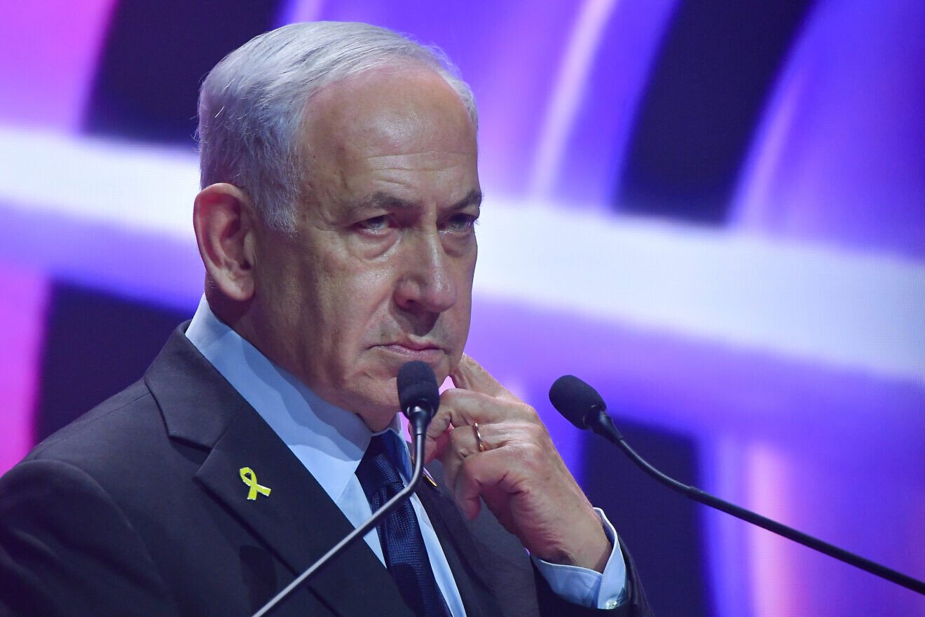 Israeli Prime Minister Benjamin Netanyahu speaks at the Muni Expo 2025 conference in Tel Aviv on July 15, 2025. Photo by Avshalom Sassoni/Flash90.