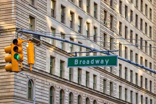 Broadway street sign in New York City. Credit: nextvoyage/Pixabay.
