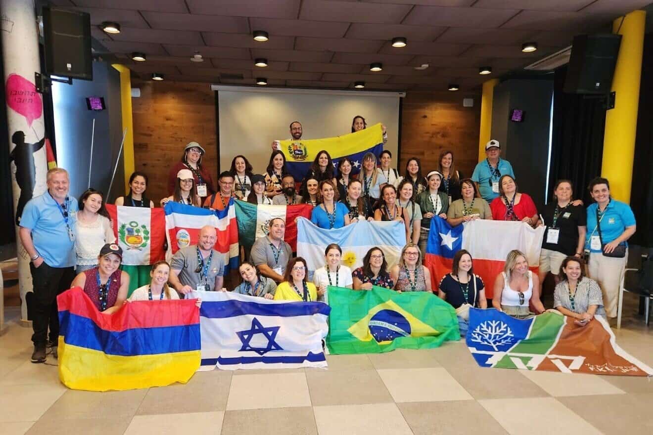 A delegation of educators from South America arrived in Israel for an annual conference sponsored by KKL-JNF from July 15-22, 2025. Credit: Courtesy.