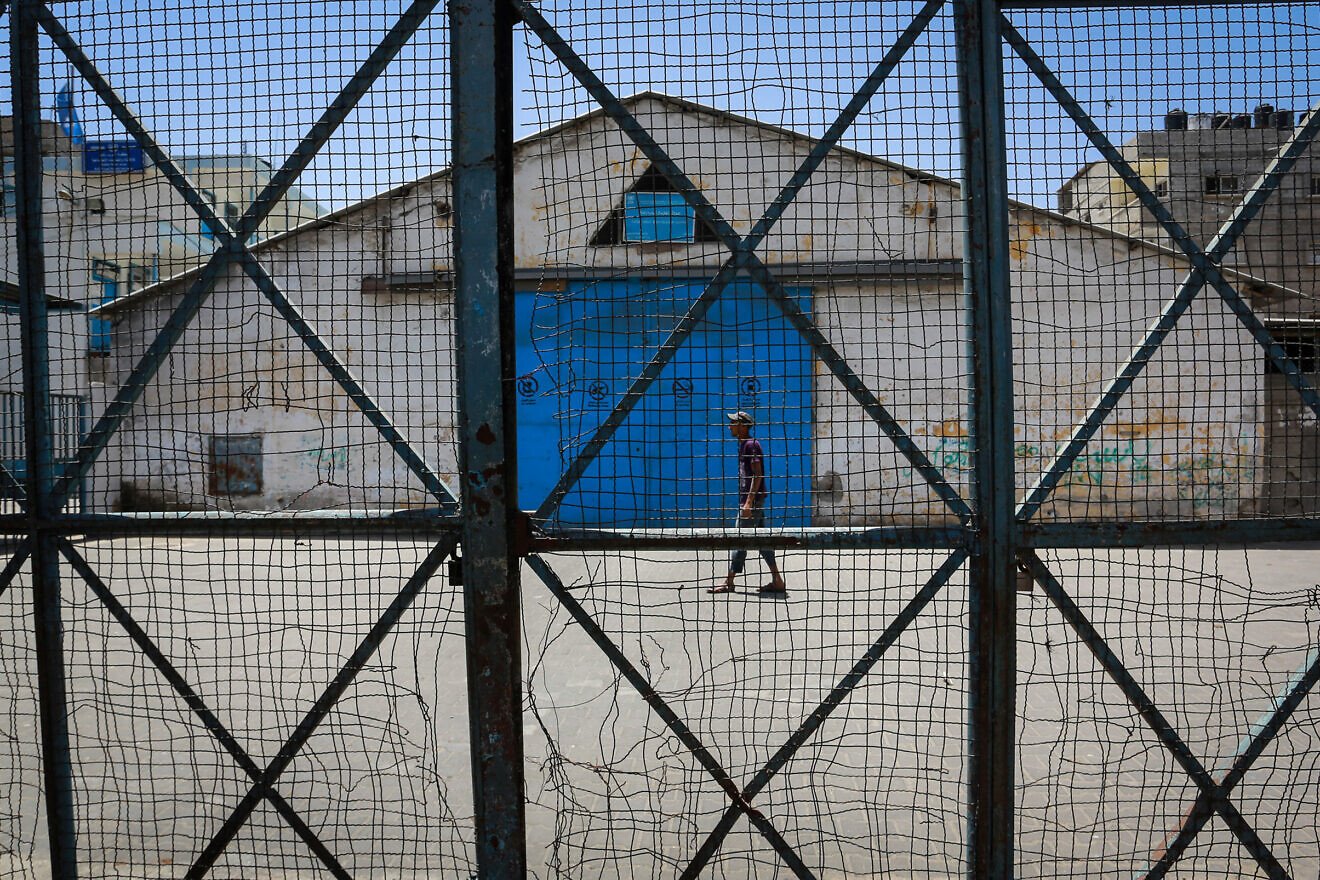 The United Nations Relief and Works Agency (UNRWA) building in Rafah in the southern Gaza Strip, July 26, 2018. Credit: Abed Rahim Khatib/Flash90.