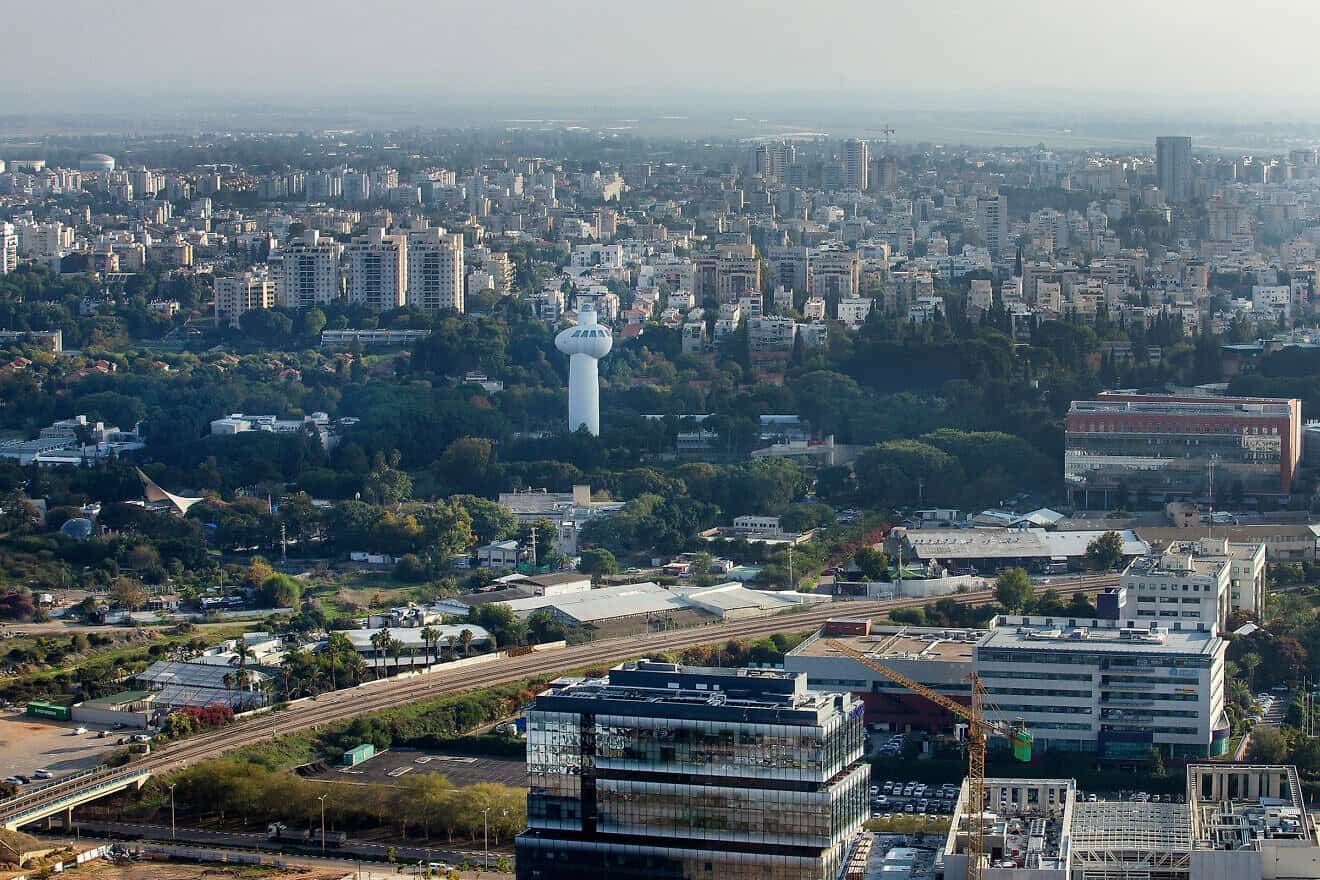 Aerial view of the Science  Park in Rehovot, Dec. 17, 2019. Photo by Moshe Shai/Flash90.