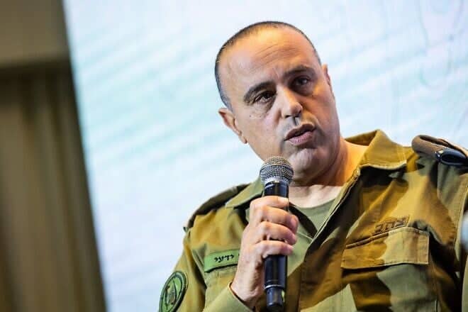 Then chief of the IDF Ground Forces, Maj. Gen. Tamir Yadai, attends the Israel Hayom security conference in Jerusalem, Dec. 1, 2024. Photo by Yonatan Sindel/Flash90.