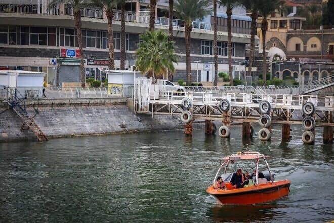 The beach promenade in the northern Israeli city of Tiberias, right by the Sea of Galilee, on Feb. 3, 2025. Photo by David Cohen/Flash90.