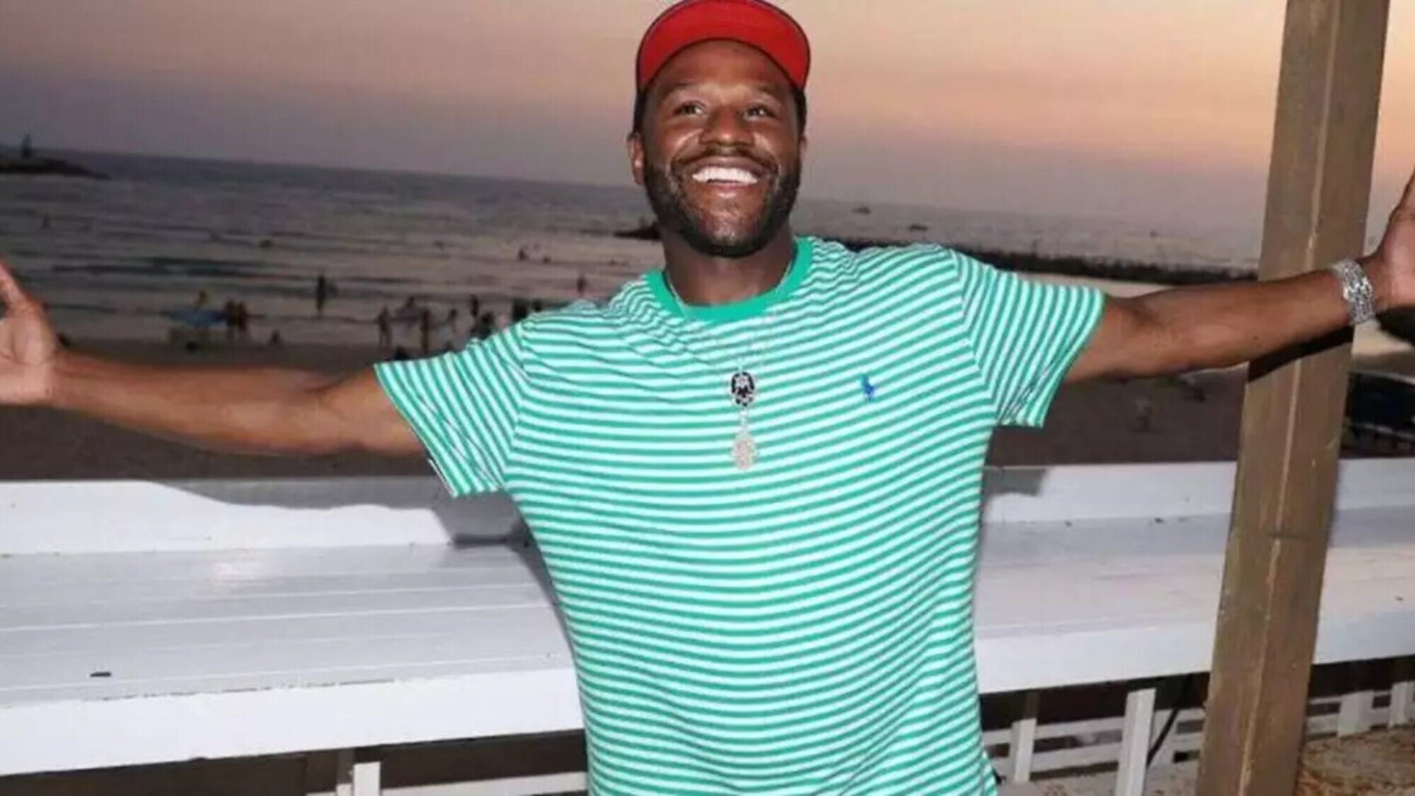 Boxer Floyd Mayweather in Tel Aviv, July 24, 2025. Photo by Alan Shiver.