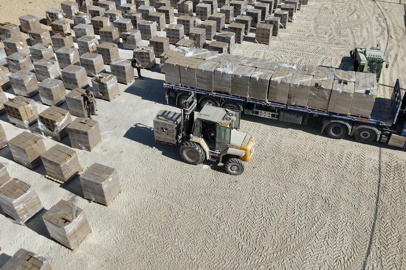 Aid readied for delivery to Gazans in 2025. Credit: Courtesy of Gaza Humanitarian Foundation. Aid readied for delivery to Gazans in 2025. Credit: Courtesy of Gaza Humanitarian Foundation.