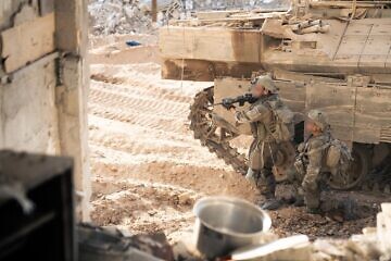 Israeli soldiers operate against Hamas terrorists in Gaza, July 2025. Credit: IDF.