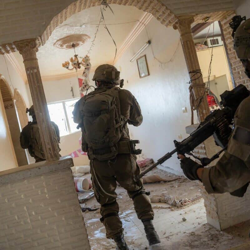 Israeli soldiers during operational activities in the Gaza Strip, July 2025. Credit: IDF.
