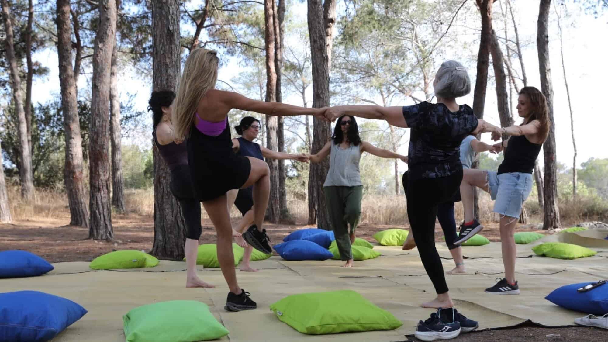 Israelis taking part in an event at the Mount Carmel National Park aimed at healing body and soul, July 3, 2025. Photo by Anat Harmoni/KKL-JNF.