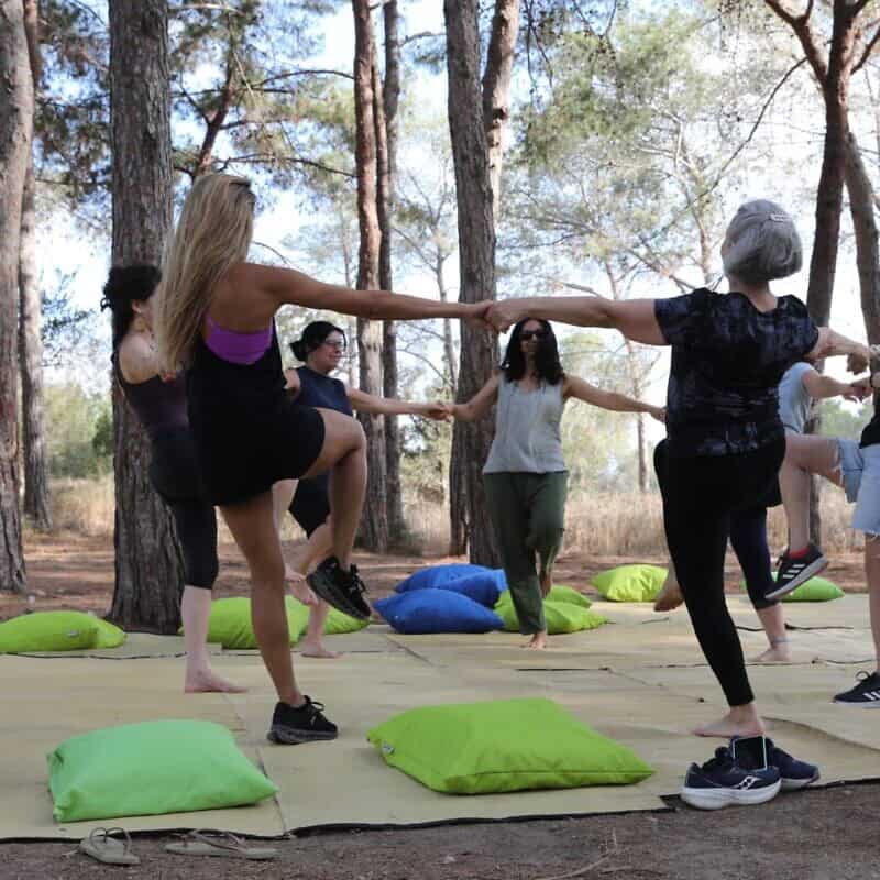 Israelis taking part in an event at the Mount Carmel National Park aimed at healing body and soul, July 3, 2025. Photo by Anat Harmoni/KKL-JNF.