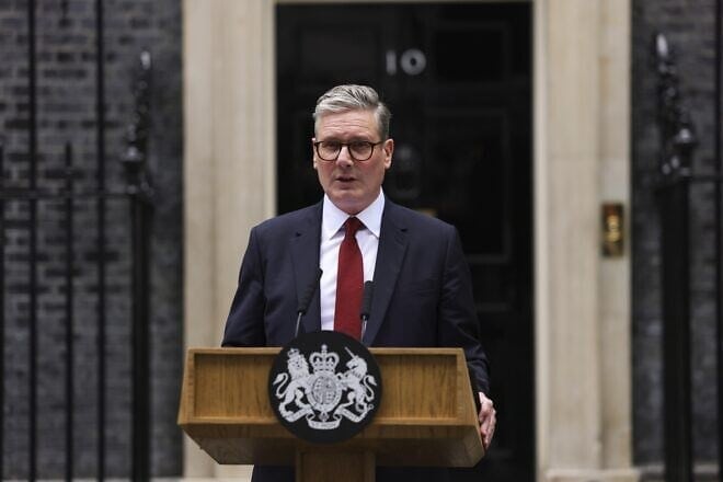 Keir Starmer, prime minister of the United Kingdom, at 10 Downing Street upon his appointment, July 5, 2024. Credit: Kirsty O'Connor/No. 10 Downing Street via Wikimedia Commons.