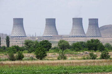 The cooling towers at the Metsamor nuclear power plant in Armenia in June 2015. Credit: Adam Jones  via Wikimedia Commons.