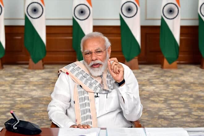 Narendra Modi, the prime minister of India, in New Delhi on June 16, 2020. Credit: Government of India via Wikimedia Commons.
