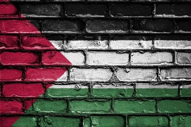Image of Palestinian falg on a brick wall. Credit: David_Peterson/Pixabay.