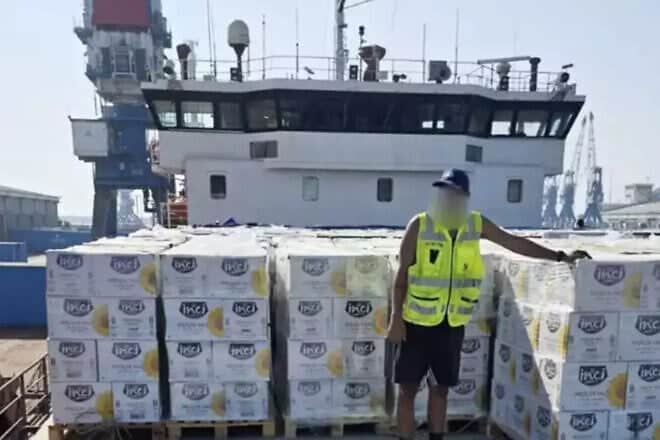 Turkish goods at Ashdod Port, en route to the Gaza Strip. Credit: Israel Hayom.