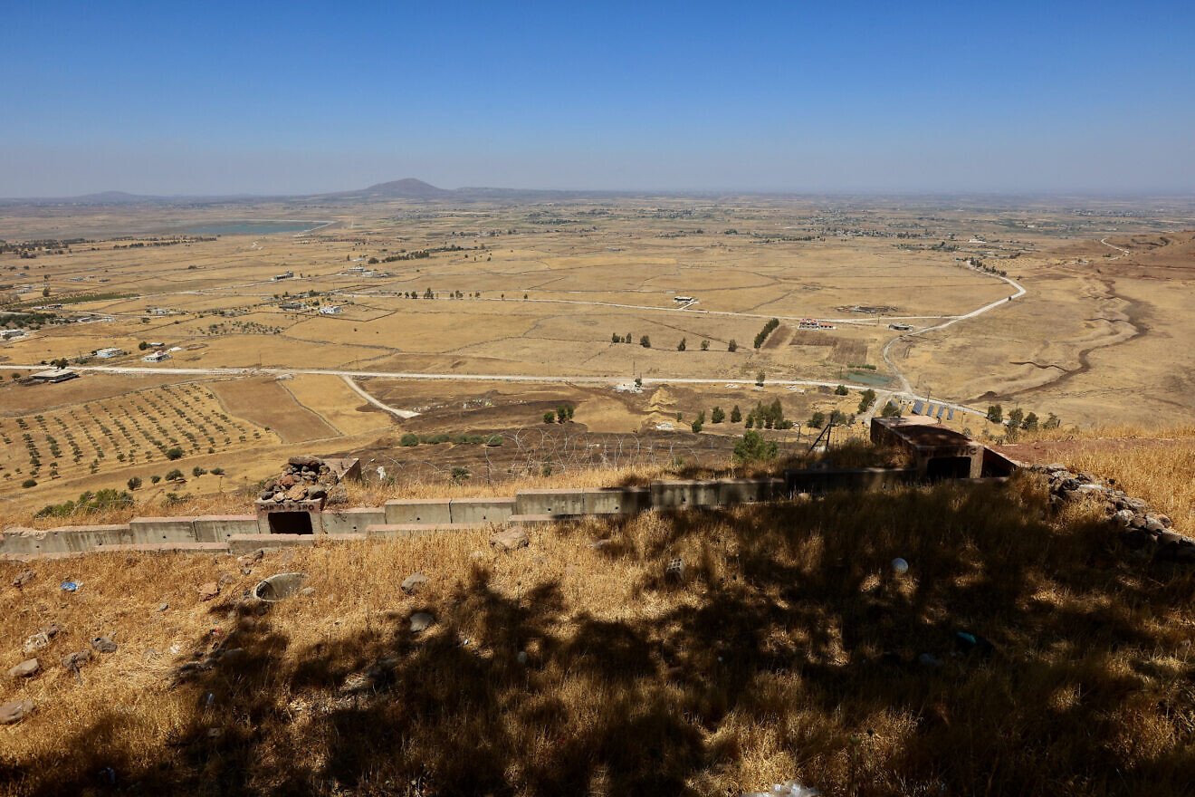 The Israeli border with Syria from the Golan Heights on July 3, 2025. Photo by Oren Cohen/Flash90.