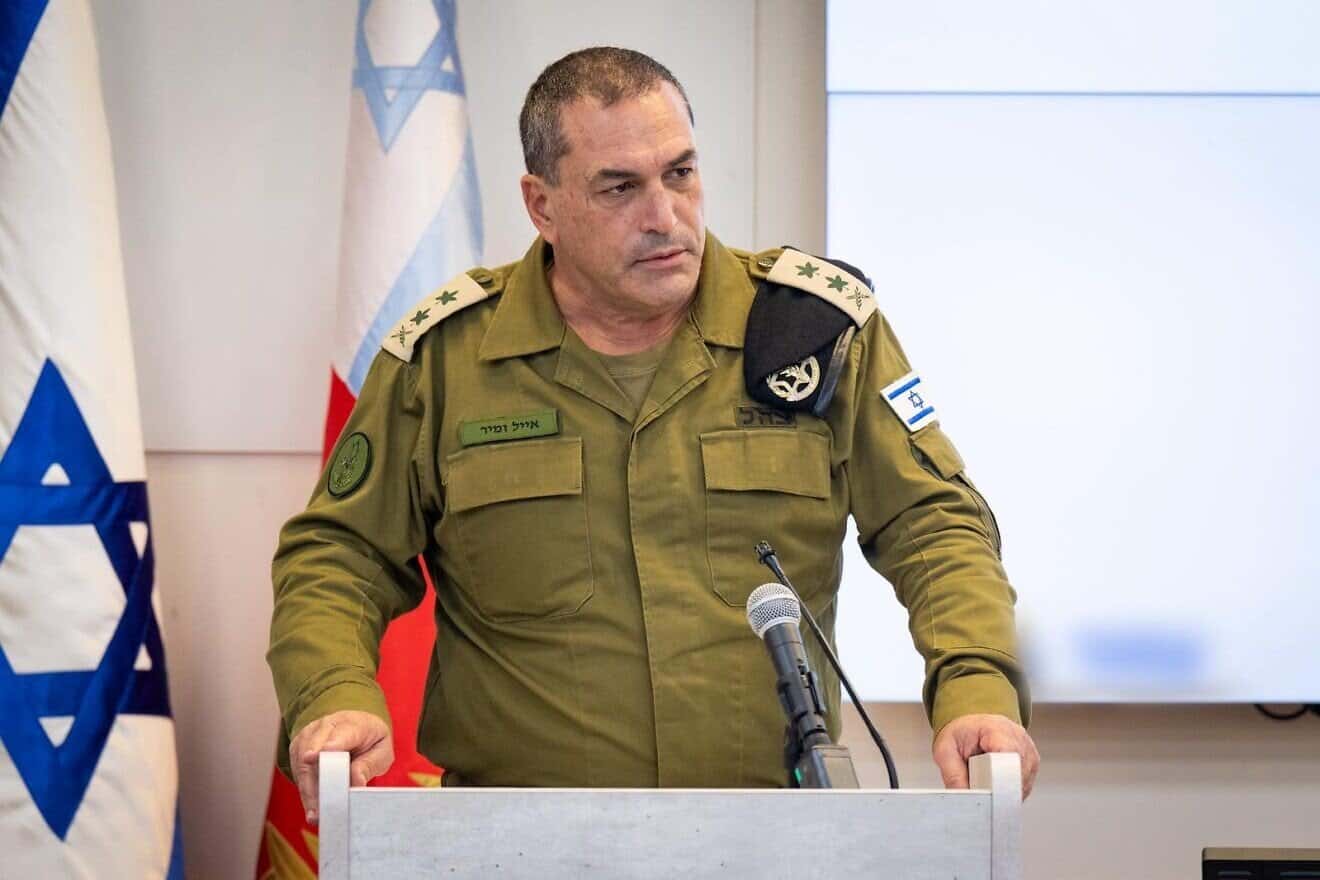 Israel Defense Forces Chief of Staff Lt. Gen. Eyal Zamir during a multi-arena situational assessment with top military leaders, July 21, 2025. Credit: IDF.