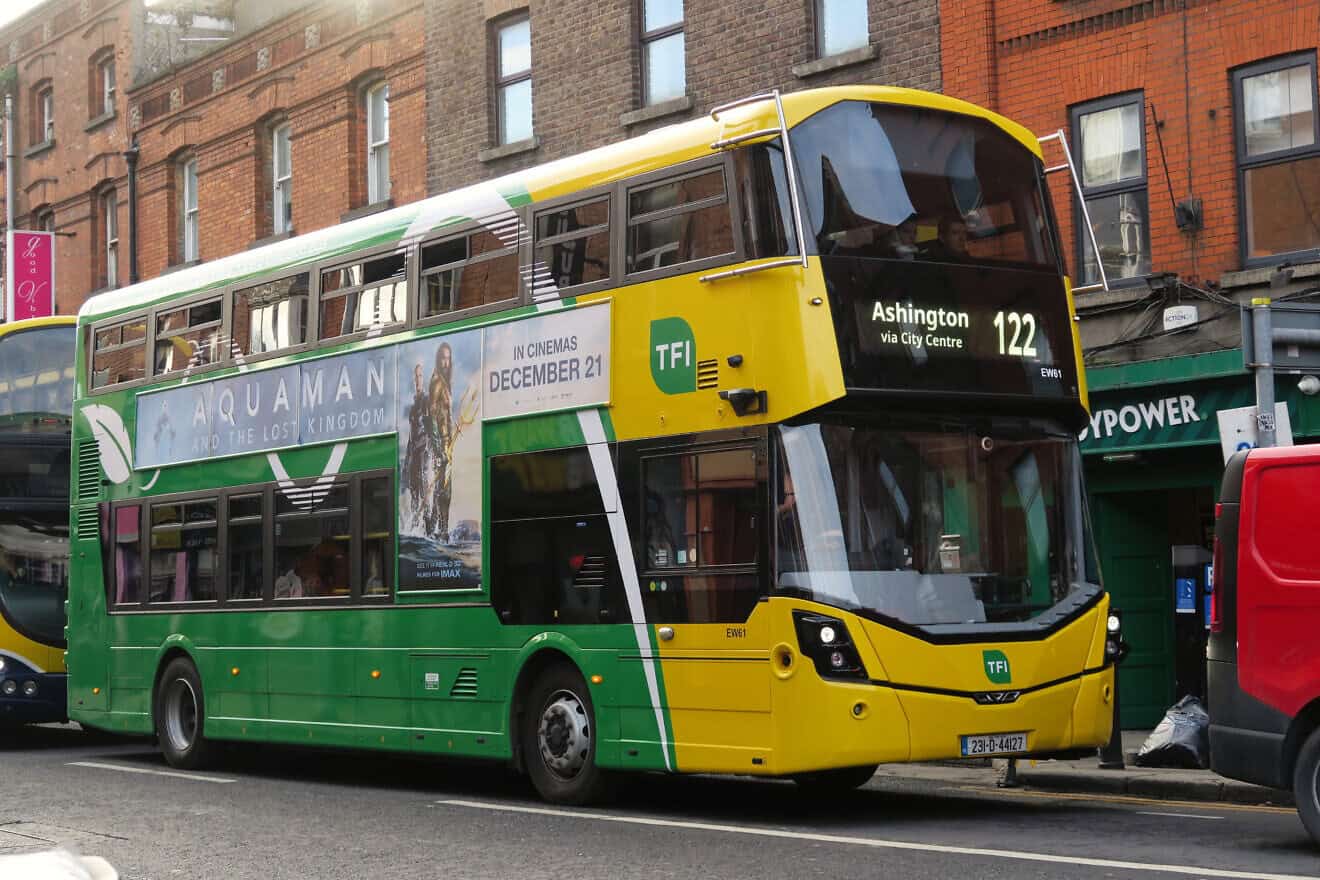 A bus rides through Dublin, Ireland on Dec. 1, 2023. Photo courtesy of CitySwift.