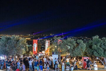 A view of the Jerusalem Food Festival & Light Show, July 2025. Photo by Dor Pazuelo.