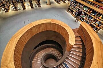 The Main Reading Hall at the National Library of Israel, July 2025. Photo by Rami Cohen.

