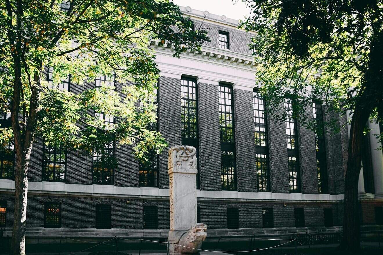 The north facade of Widener Library in Harvard Yard at Harvard University in Cambridge, Mass. Credit: Matthis Volquardsen/Pexels.