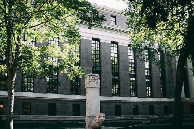 The north facade of Widener Library in Harvard Yard at Harvard University in Cambridge, Mass. Credit: Matthis Volquardsen/Pexels.