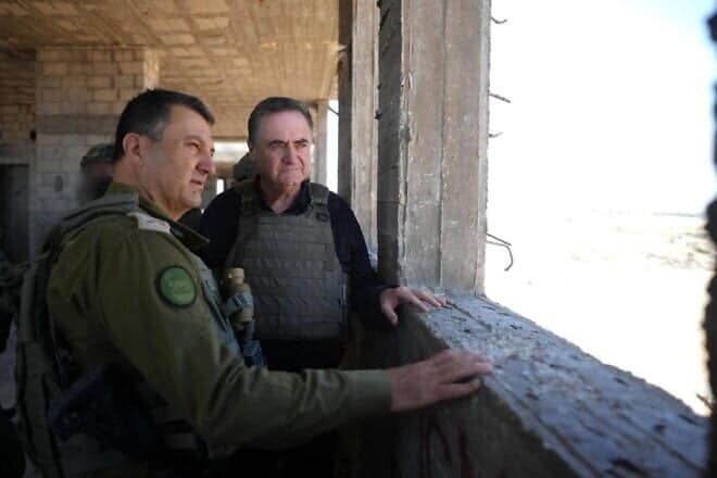 Defense Minister Israel Katz in Rafah, the southern Gaza Strip, July 2, 2025. Credit: Israel Ministry of Defense.