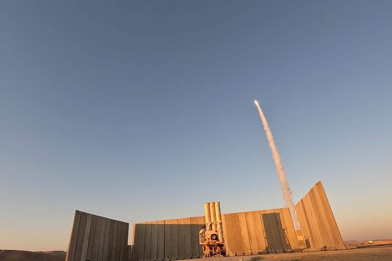 The Arrow system intercepting Iranian ballistic missiles during "Operation Rising Lion," June 2025. Credit: Israel Ministry of Defense.