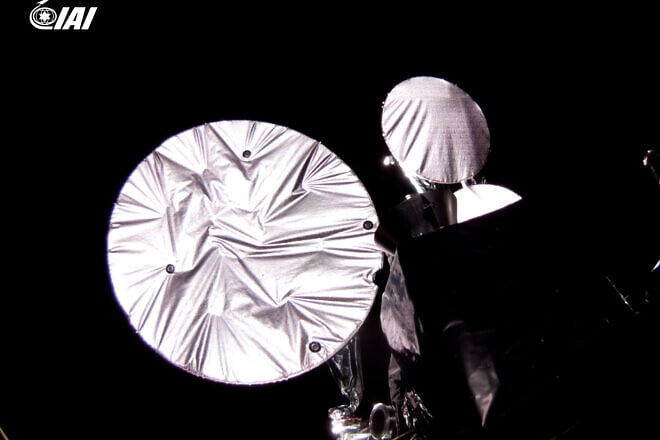The Dror-1 communications satellite as seen from space. Credit: Israel Aerospace Industries.