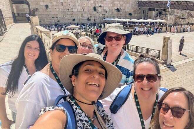Educator's Mission participants at the Kotel in Jerusalem. Credit: Courtesy.