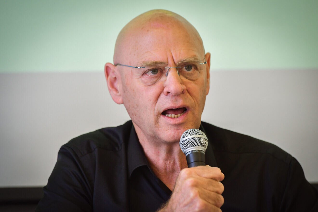 Israel Defense Forces Maj. Gen. (res.) Noam Tibon speaks during a press conference, March 12, 2024. Photo by Avshalom Sassoni/Flash90.
