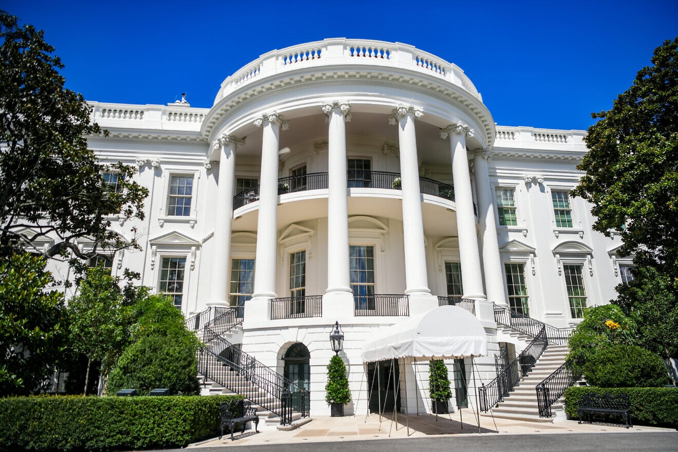 View of the White House on Aug. 26, 2025. Credit: Arie Leib Abrams/Flash90. View of the White House on Aug. 26, 2025. Credit: Arie Leib Abrams/Flash90.