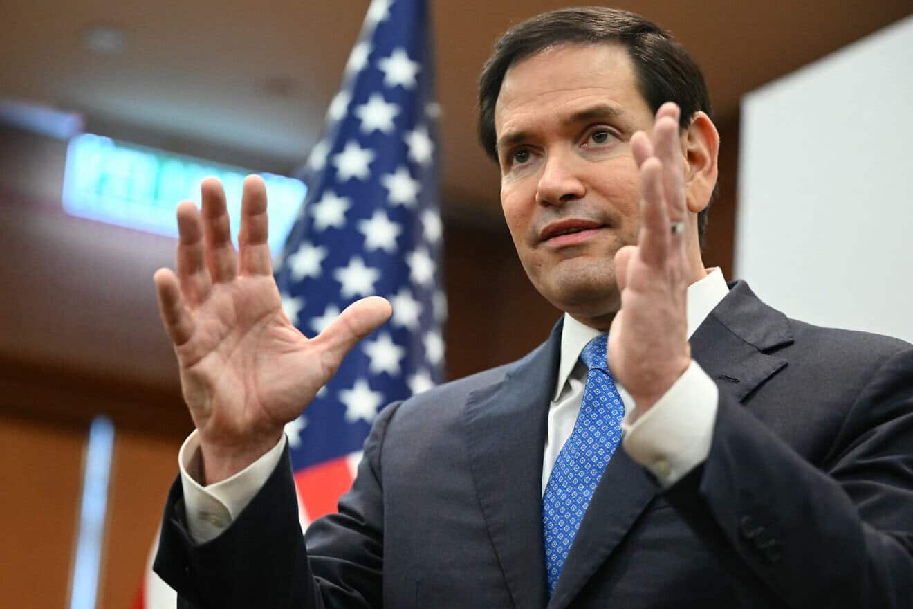 US Secretary of State Marco Rubio gives a media briefing during the ASEAN Foreign Ministers' Meeting at the Convention Centre in Kuala Lumpur on July 11, 2025. Photo by Mandel Ngan/POOL/AFP via Getty Images.