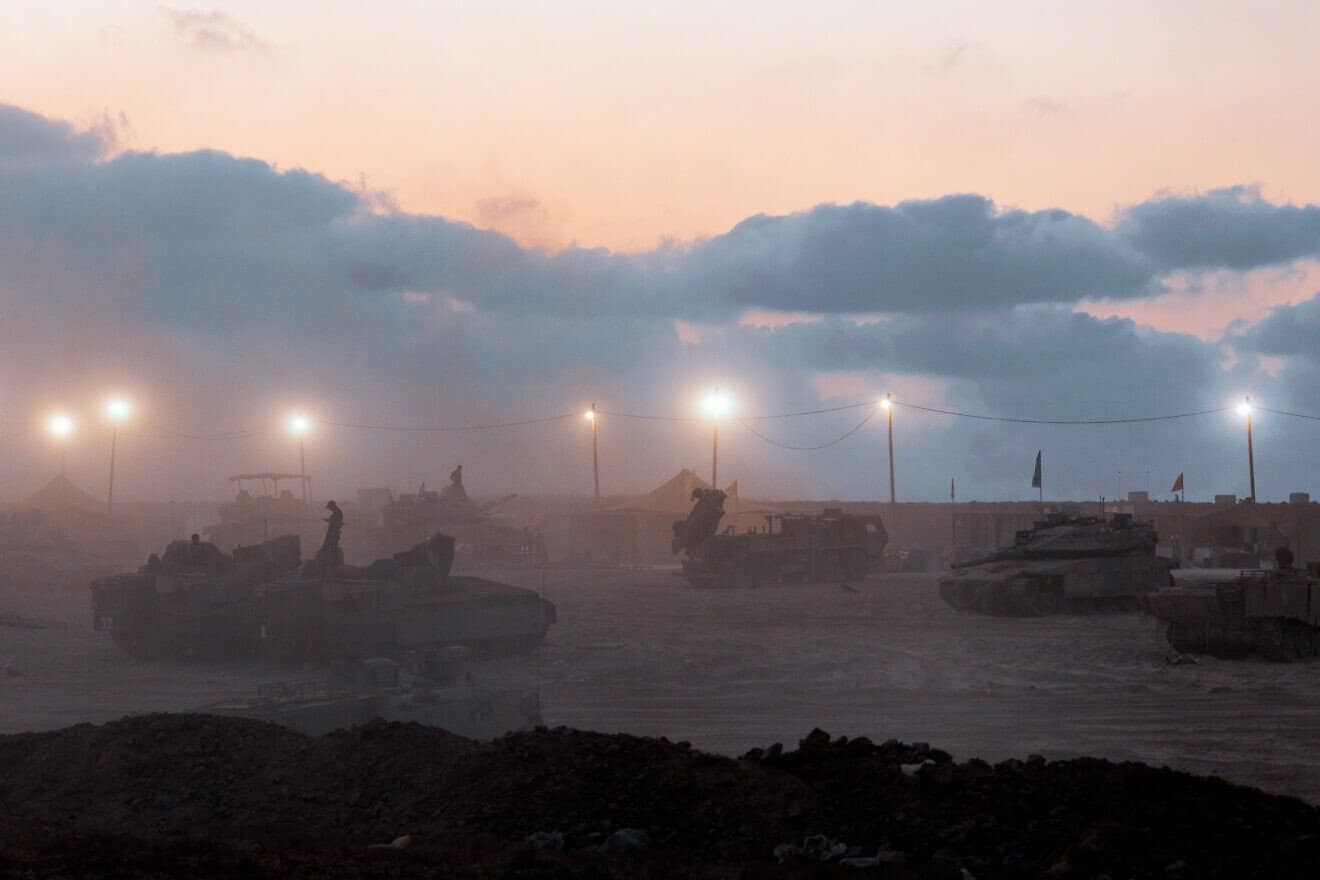 IDF soldiers prepare tanks on Aug. 22, 2025 on the Israel-Gaza border. Photo by Elke Scholiers/Getty Images. IDF soldiers prepare tanks on Aug. 22, 2025 on the Israel-Gaza border. Photo by Elke Scholiers/Getty Images.