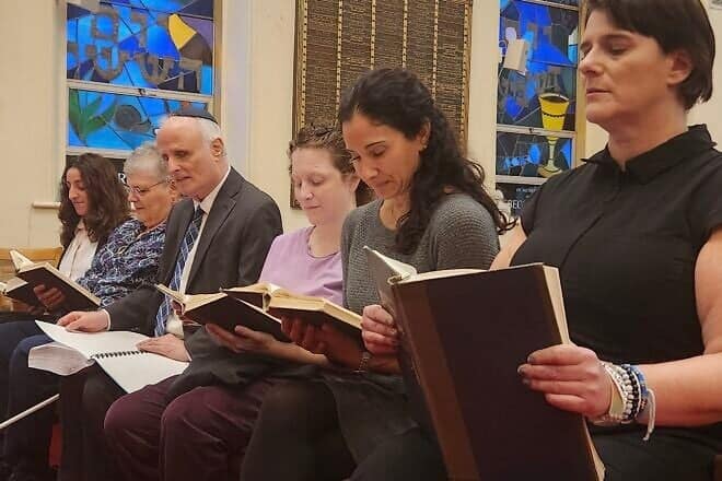 Large print prayer books are among JBI Library's offerings for the upcoming High Holy Days. Credit: Courtesy.