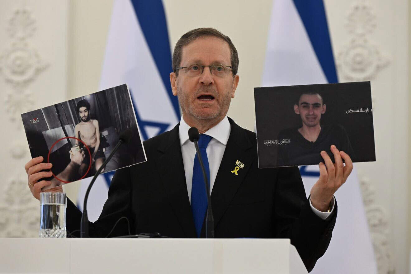 Hamas bears guilt for Gazas suffering Herzog says in Lithuania