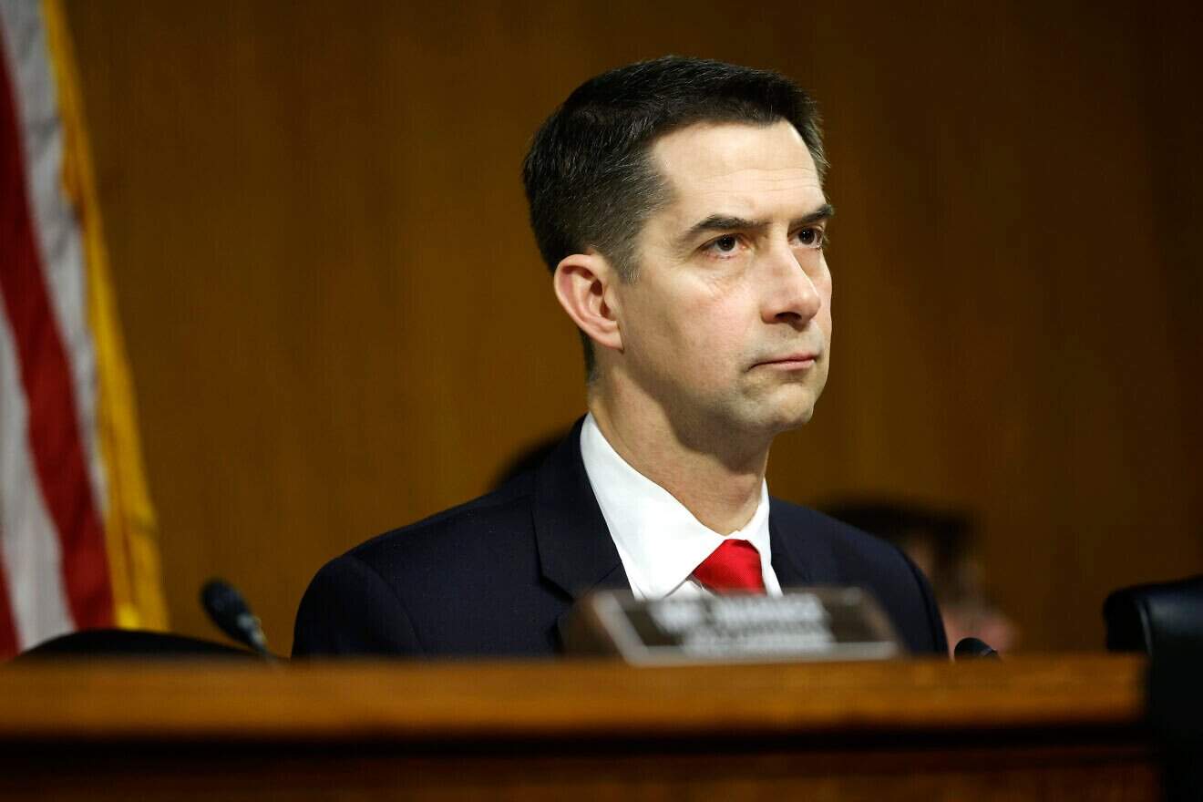 Sen. Tom Cotton (R-Ark.) at the confirmation hearing of Tulsi Gabbard, U.S. President Donald Trump’s nominee to be Director of National Intelligence, before the Senate Intelligence Committee in the Dirksen Senate Office Building in Washington, D.C., on Jan. 30, 2025. Photo by Kevin Dietsch/Getty Images.