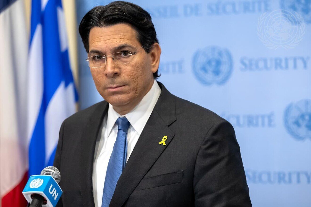 Danny Danon, Israeli ambassador to the United Nations, briefs reporters at U.N. Headquarters in New York City, on June 20, 2025. Credit: U.N. Photo. Danny Danon, Israeli ambassador to the United Nations, briefs reporters at U.N. Headquarters in New York City, on June 20, 2025. Credit: U.N. Photo.
